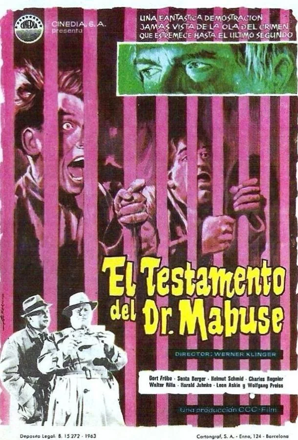 Завещание доктора Мабузе (1962) смотреть онлайн
